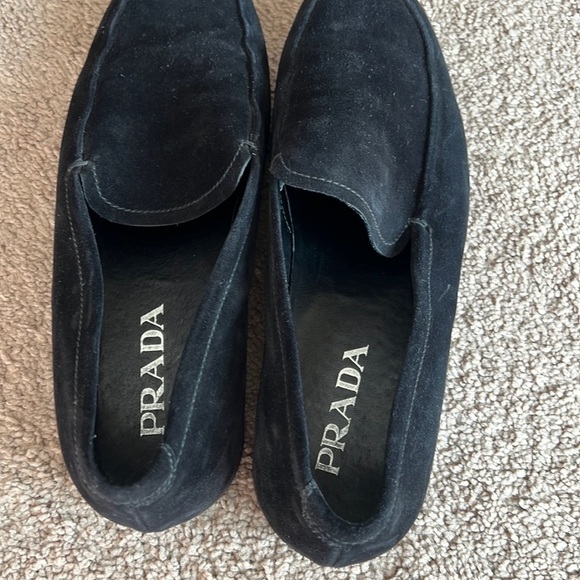 Prada Black Suede Slipper Loafers - Picture 4 of 13
